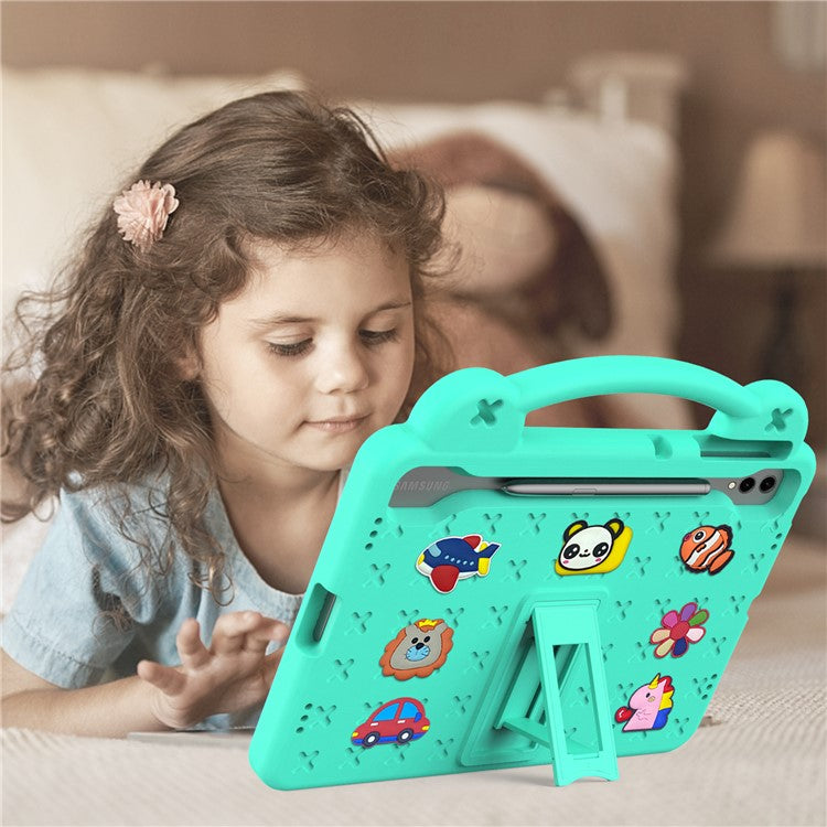 For Samsung Galaxy Tab S10+ / S9+ / S9 FE+ Case Kids EVA Tablet Cover - Green