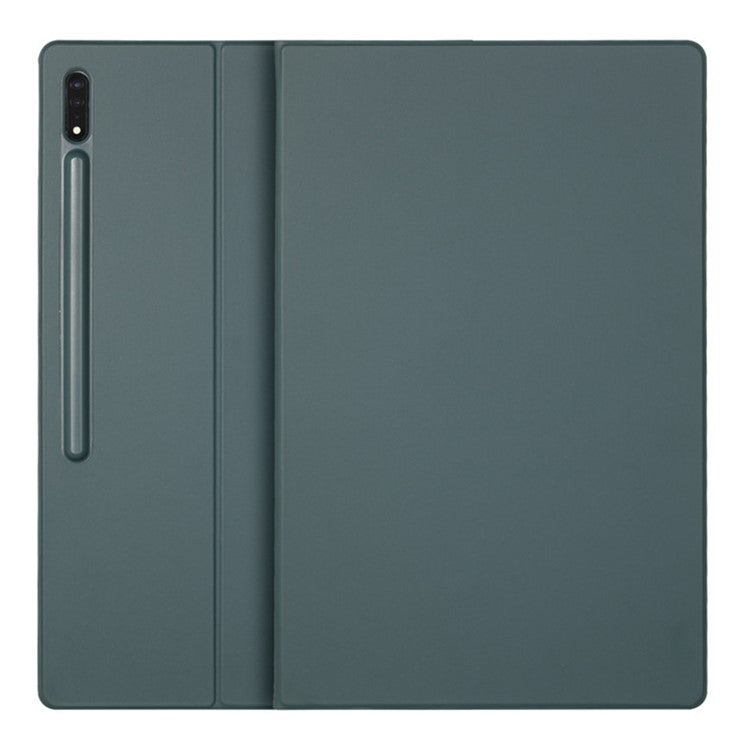 Bulk Purchasing For Samsung Galaxy Tab S9+ Case Pen Slot PU Leather Tablet Cover with Stand, Auto Wake / Sleep - Midnight Green