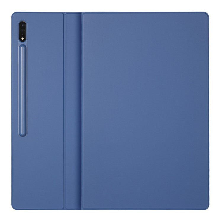 Bulk Purchasing For Samsung Galaxy Tab S8 Ultra Case Pen Slot PU Leather Tablet Cover with Stand, Auto Wake / Sleep - Navy Blue