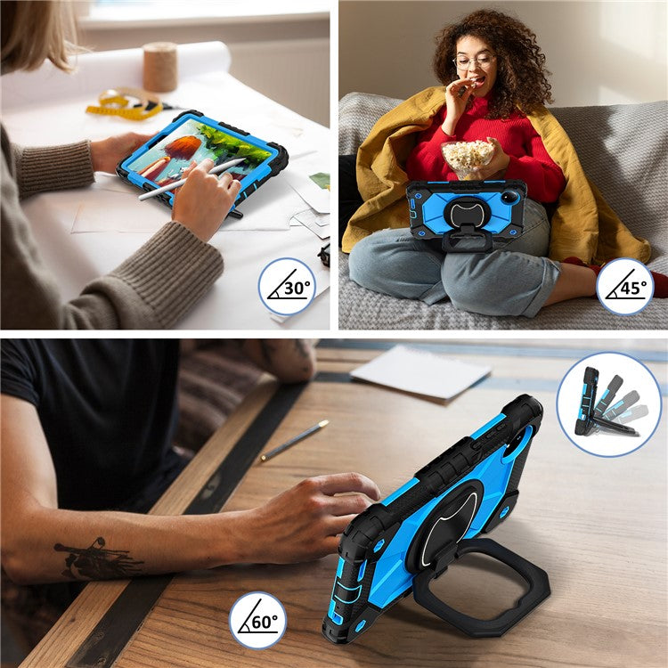 For Xiaomi Redmi Pad SE 4G 8.7 inch Case Silicone+PC Kickstand Tablet Cover - Black / Blue
