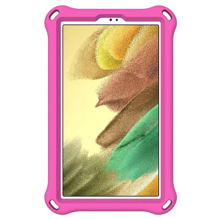 For Samsung Galaxy Tab A7 Lite 8.7-inch (2021) SM-T220/SM-T225 EVA Protective Case with Shoulder Strap Anti-Scratch Cover Shockproof Portable Tablet Case - Rose