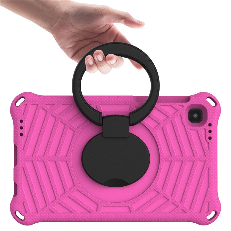 For Samsung Galaxy Tab A7 Lite 8.7-inch (2021) SM-T220/SM-T225 EVA Protective Case with Shoulder Strap Anti-Scratch Cover Shockproof Portable Tablet Case - Rose