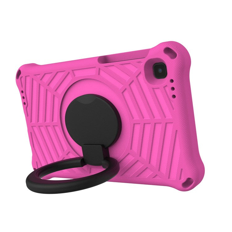 For Samsung Galaxy Tab A7 Lite 8.7-inch (2021) SM-T220/SM-T225 EVA Protective Case with Shoulder Strap Anti-Scratch Cover Shockproof Portable Tablet Case - Rose
