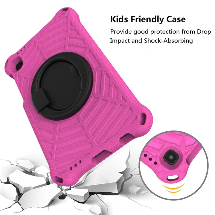For Samsung Galaxy Tab A7 Lite 8.7-inch (2021) SM-T220/SM-T225 EVA Protective Case with Shoulder Strap Anti-Scratch Cover Shockproof Portable Tablet Case - Rose