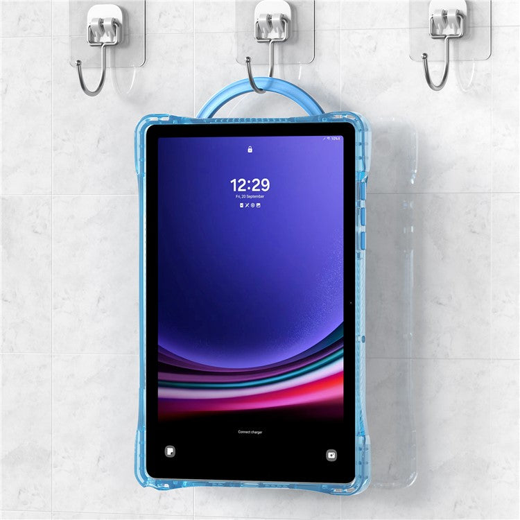 For Samsung Galaxy Tab A9+ SM-X210 / X216 / X218 Case Rotary Kickstand PC+TPU+Acrylic Tablet Cover - Baby Blue
