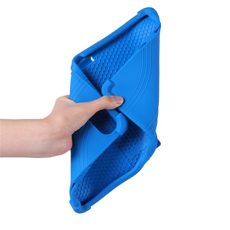 For Honor Pad 9 Pro / Pad V8 Pro Silicone Case with Kickstand Rugged Protective Cover - Dark Blue