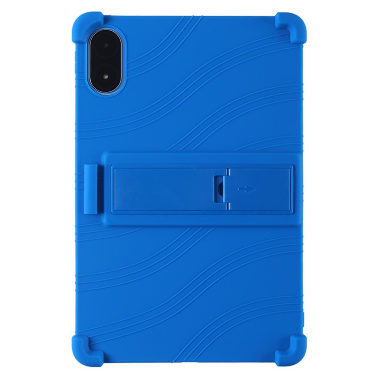 For Honor Pad 9 Pro / Pad V8 Pro Silicone Case with Kickstand Rugged Protective Cover - Dark Blue