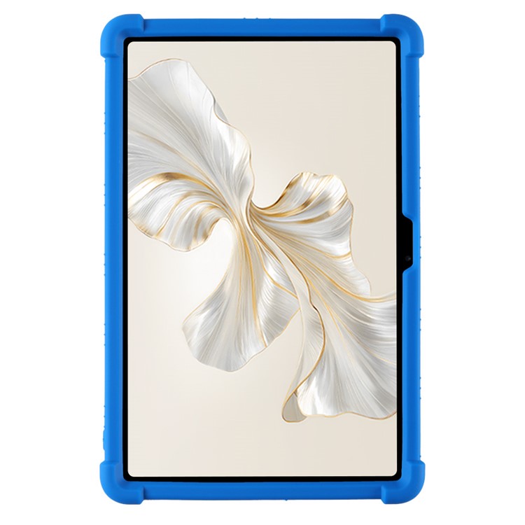 For Honor Pad 9 Pro / Pad V8 Pro Silicone Case with Kickstand Rugged Protective Cover - Dark Blue