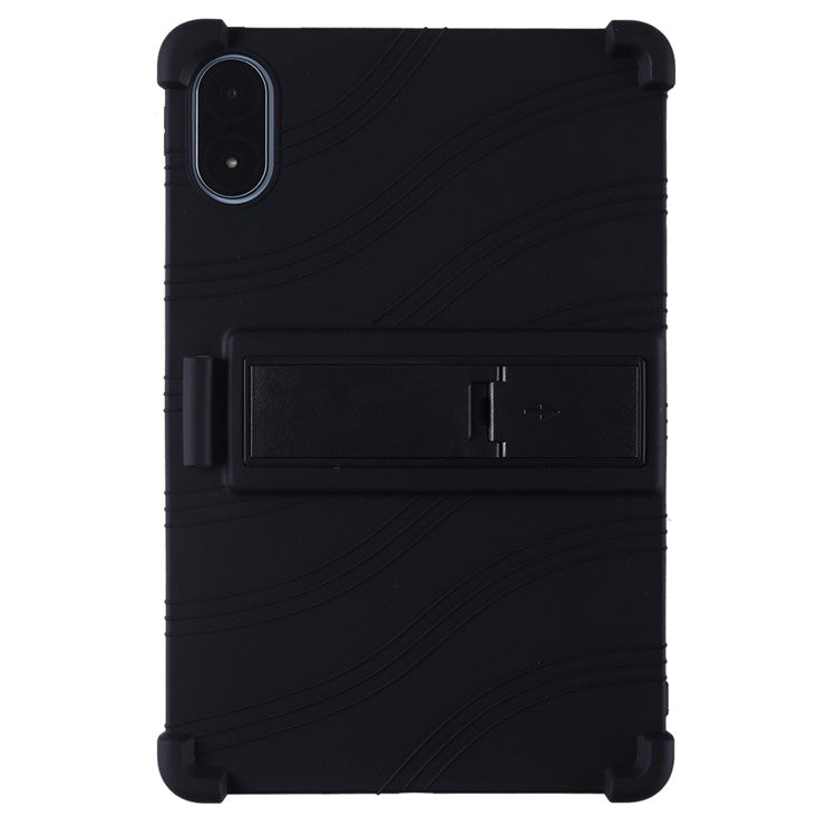 For Honor Pad 9 Pro / Pad V8 Pro Silicone Case with Kickstand Rugged Protective Cover - Black