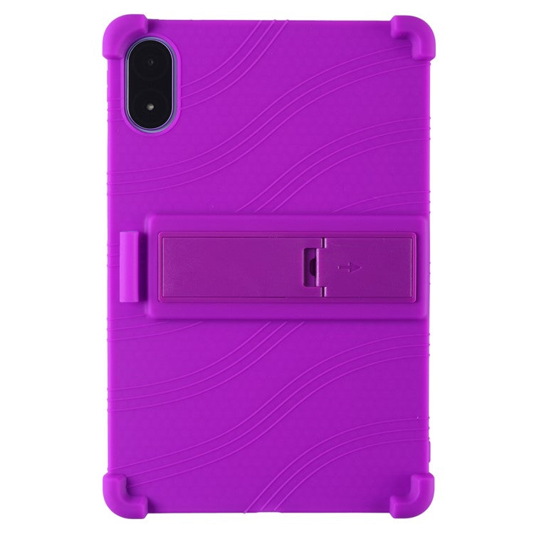 For Honor Pad 9 Pro / Pad V8 Pro Silicone Case with Kickstand Rugged Protective Cover - Purple
