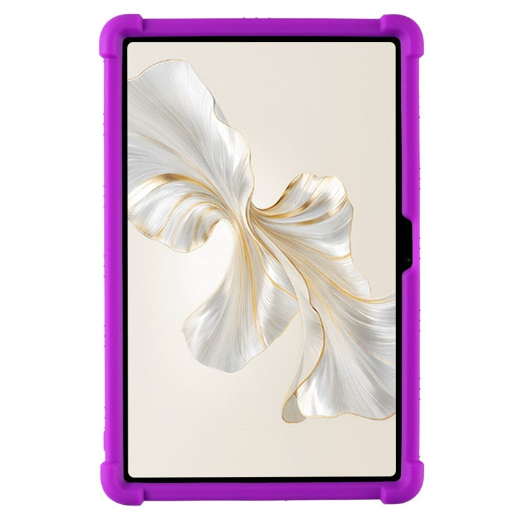 For Honor Pad 9 Pro / Pad V8 Pro Silicone Case with Kickstand Rugged Protective Cover - Purple