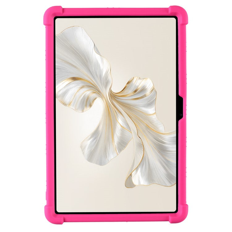 For Honor Pad 9 Pro / Pad V8 Pro Silicone Case with Kickstand Rugged Protective Cover - Rose