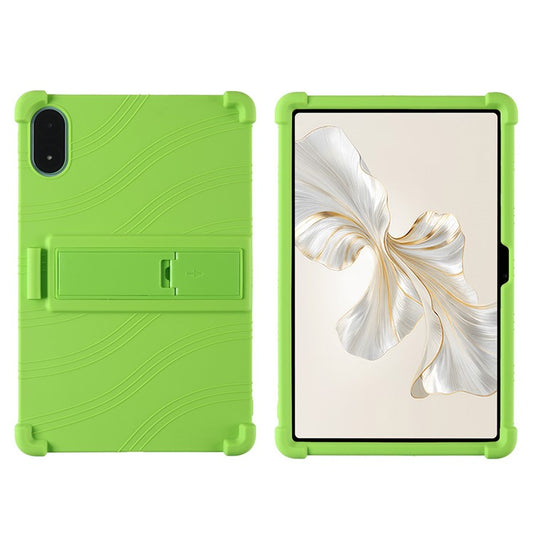 For Honor Pad 9 Pro / Pad V8 Pro Silicone Case with Kickstand Rugged Protective Cover - Green