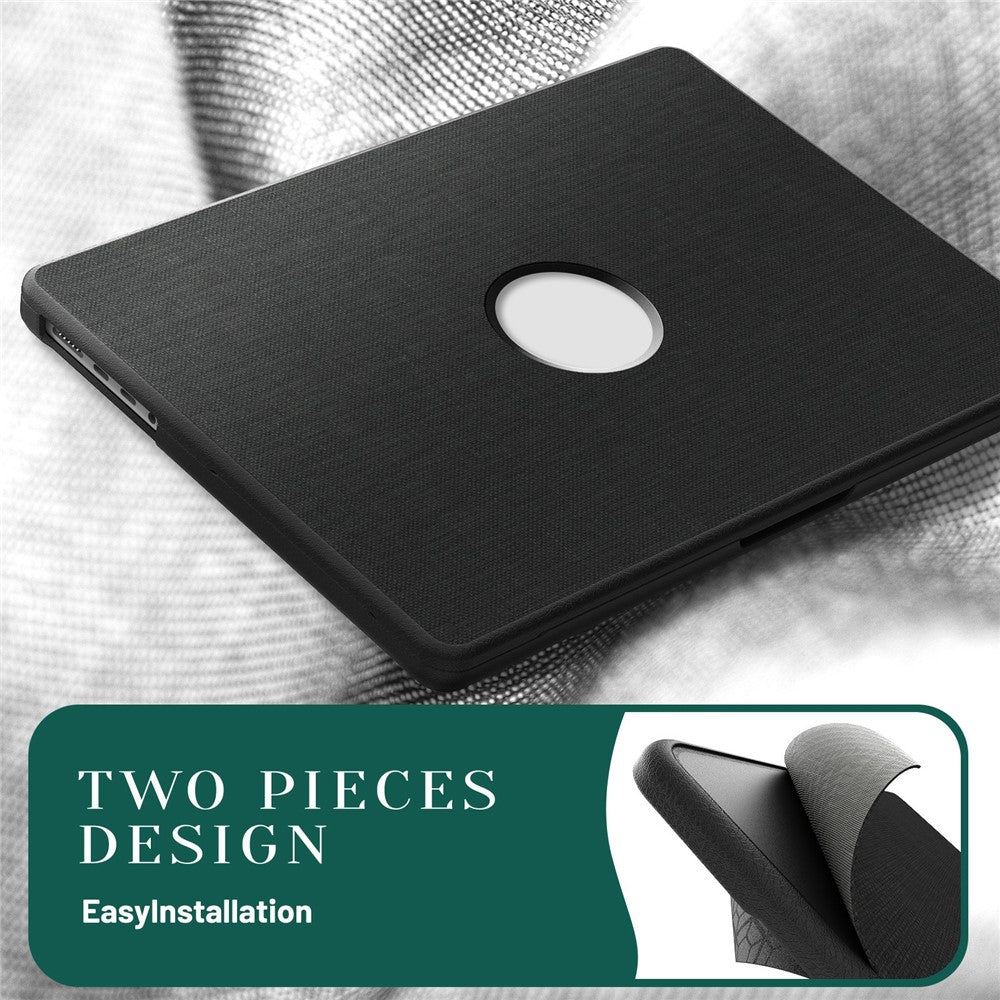 Laptop Case for MacBook Pro 14 inch (2024) / (2023) / (2021) A2442 / A2779 / A2918 A2992  / A3112 A3185 A3401 Kickstand Cover with Logo View - Black