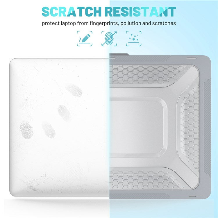 Laptop Case for MacBook Pro 14 inch (2024) (2023) (2021) (A2442 M1 Pro / M1 Max) PC Front and Back Cover - Grey