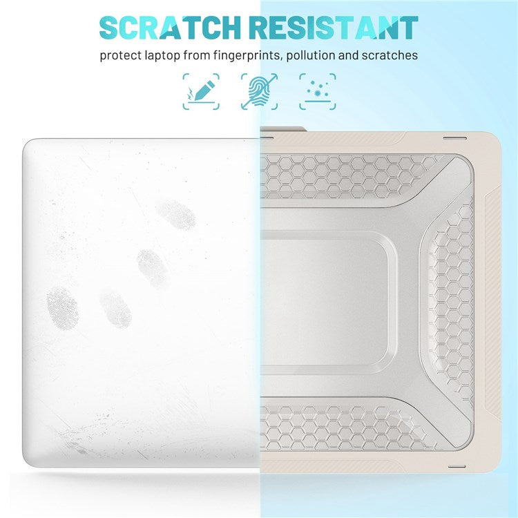 Laptop Case for MacBook Pro 14 inch (2024) (2023) (2021) (A2442 M1 Pro / M1 Max) PC Front and Back Cover - Beige