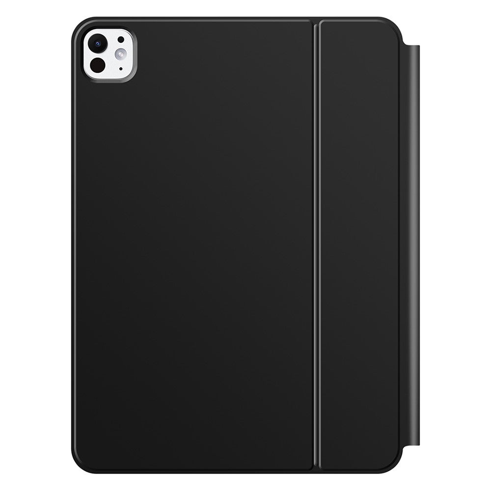 For iPad Pro 13 (2024) Smart Pogo Pin Direct Connection Keyboard (Russian Layout) + Leather Tablet Case