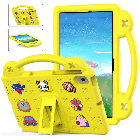 For Samsung Galaxy Tab A8 10.5 (2021) / (2022) Portable EVA Case Shockproof Tablet Cover Anti-Scratch Case with Kickstand - Yellow