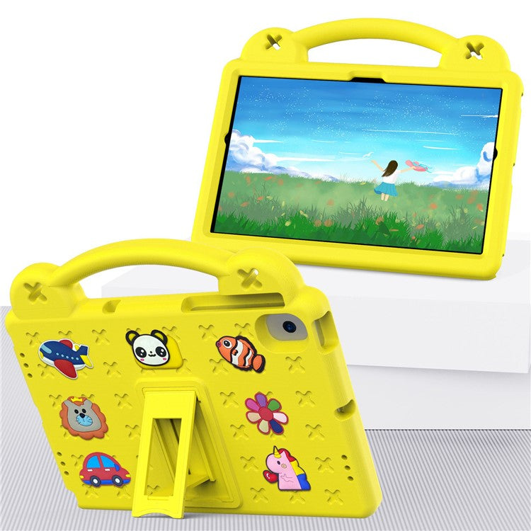 For Samsung Galaxy Tab A8 10.5 (2021) / (2022) Portable EVA Case Shockproof Tablet Cover Anti-Scratch Case with Kickstand - Yellow