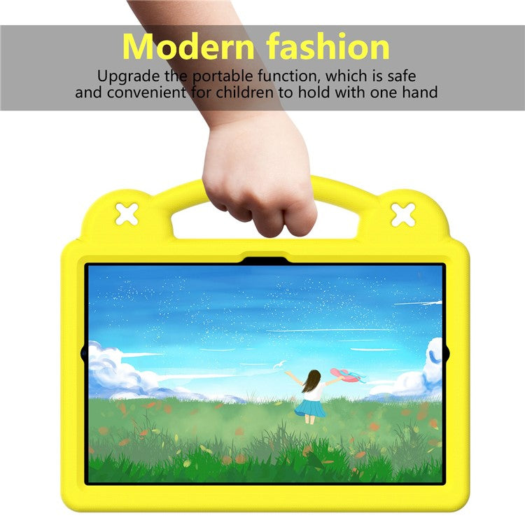 For Samsung Galaxy Tab A8 10.5 (2021) / (2022) Portable EVA Case Shockproof Tablet Cover Anti-Scratch Case with Kickstand - Yellow