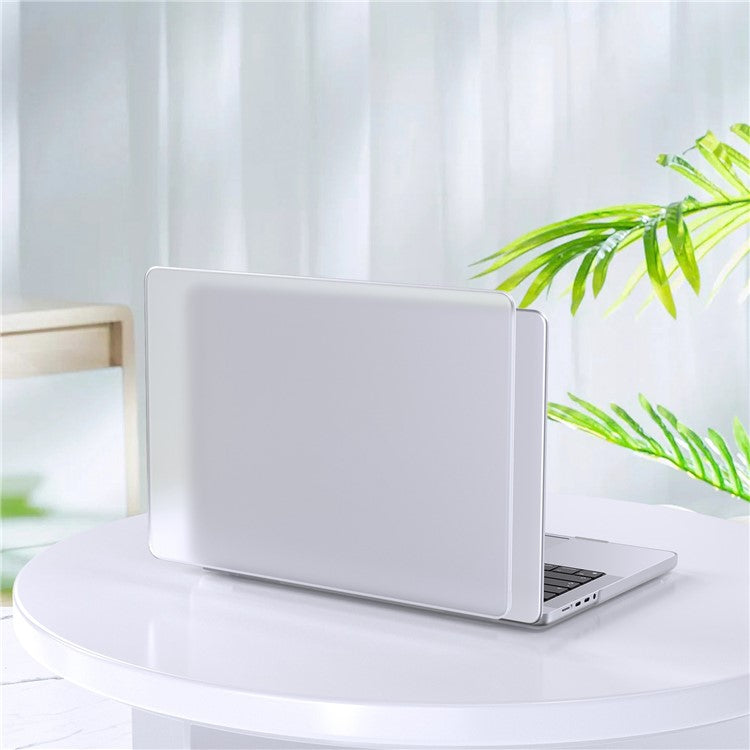 LENTION For MacBook Air 13 inch (2025) / (2024) / (2022) A2681 Hard PC Laptop Case Anti-Scratch Matte Notebook Protective Cover - Transparent White