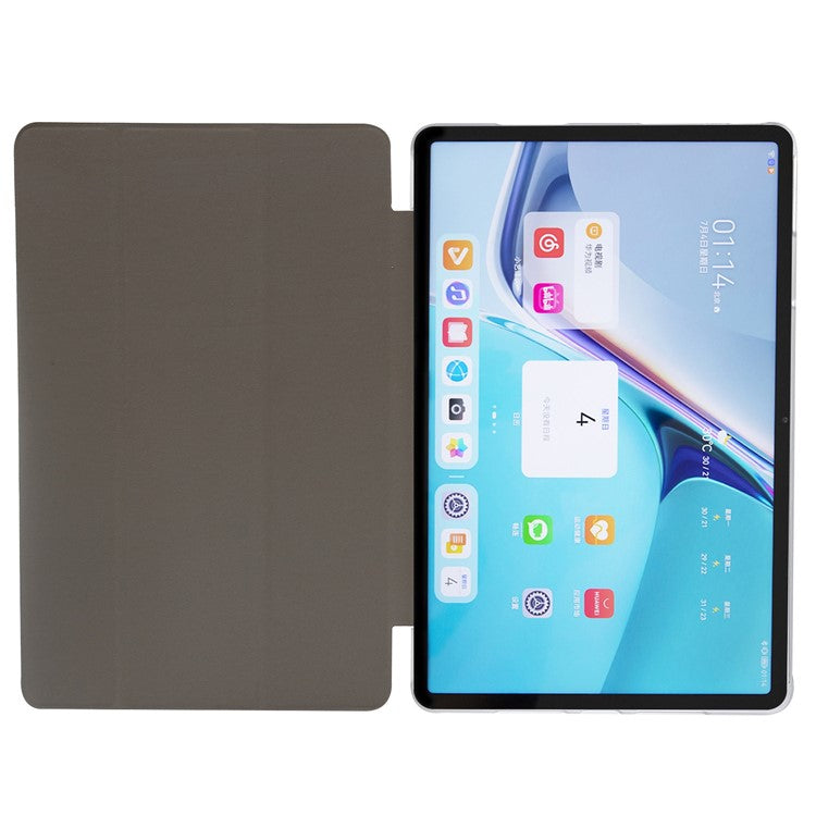 For Huawei MatePad Pro 11 (2022) Silk Texture Protective Case PU Leather Tri-fold Stand Folio Cover - Baby Blue