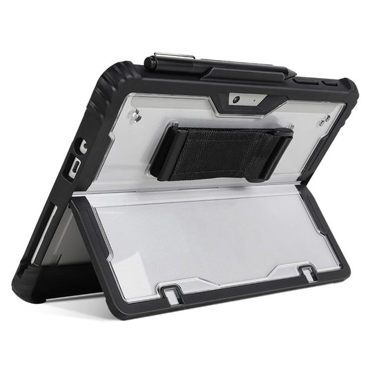 For Microsoft Surface Pro 9 Acrylic + TPU Transparent Case Portable Carrying Case Anti-Scratch Laptop Protector with Pen Slot