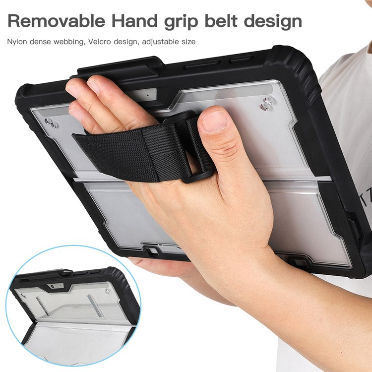 For Microsoft Surface Pro 9 Acrylic + TPU Transparent Case Portable Carrying Case Anti-Scratch Laptop Protector with Pen Slot