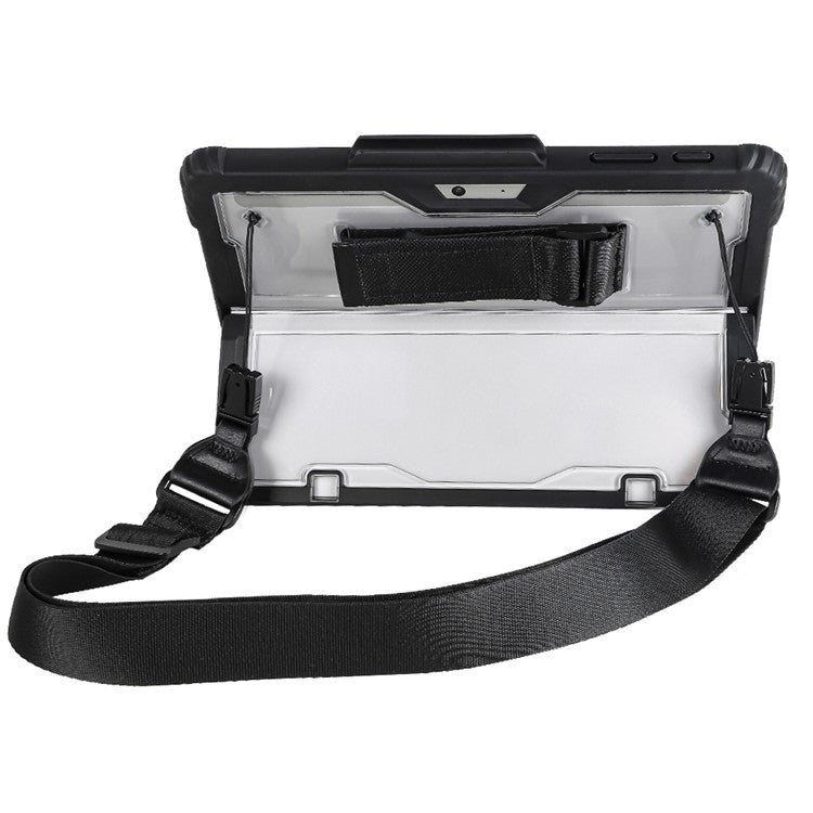 Protective Case for Microsoft Surface Pro 9 Acrylic + TPU Transparent Case Portable Anti-Fall Laptop Cover with Shoulder Strap / Pen Slot