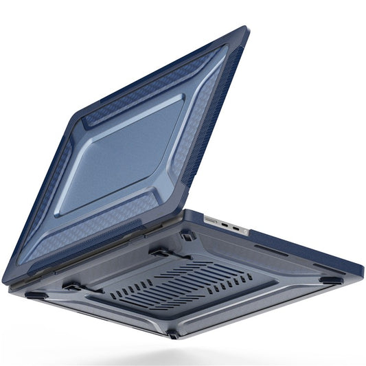 For MacBook Pro 16 inch (2024) (2023) (2021) A2485 M1 Pro / M1 Max Laptop Case Kickstand Hard PC Cover - Sapphire