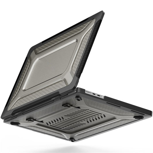 For MacBook Pro 16 inch (2024) (2023) (2021) A2485 M1 Pro / M1 Max Laptop Case Kickstand Hard PC Cover - Black
