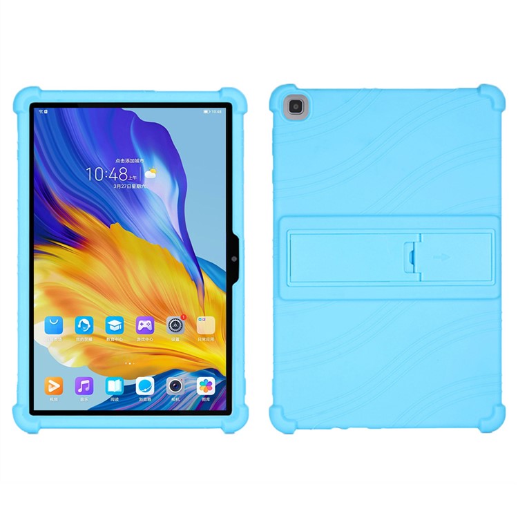 Soft Silicone Cover for Honor Pad 7 10.1-inch 2020, Tablet Protective Case with PC Kickstand Design - Sky Blue