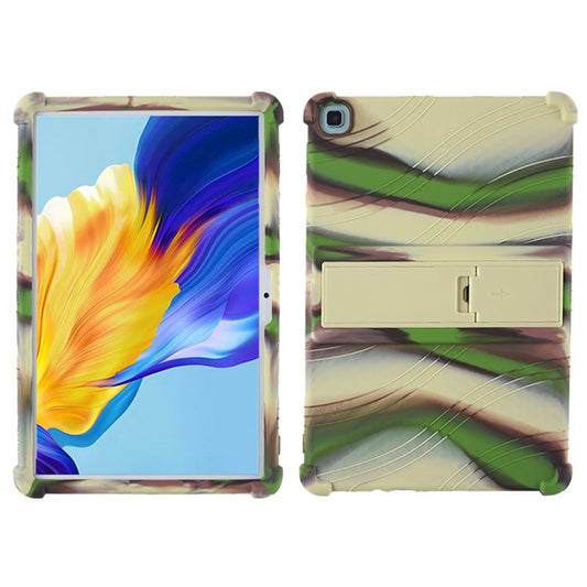 Soft Silicone Cover for Honor Pad 7 10.1-inch 2020, Tablet Protective Case with PC Kickstand Design - Camouflage