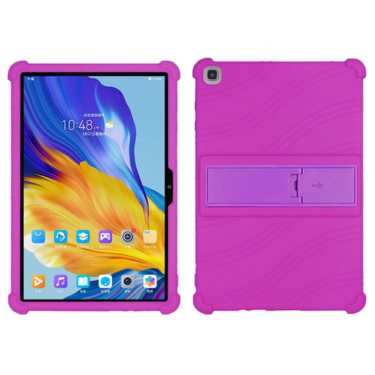 Soft Silicone Cover for Honor Pad 7 10.1-inch 2020, Tablet Protective Case with PC Kickstand Design - Purple