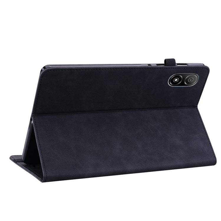 For Honor Pad V8 Pro PU Leather Stand Case Zipper Pocket Card Holder Tablet Cover with Auto Wake / Sleep - Black