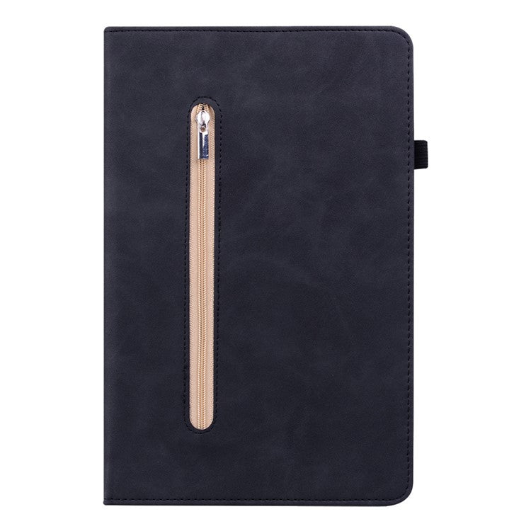 For Honor Pad V8 Pro PU Leather Stand Case Zipper Pocket Card Holder Tablet Cover with Auto Wake / Sleep - Black