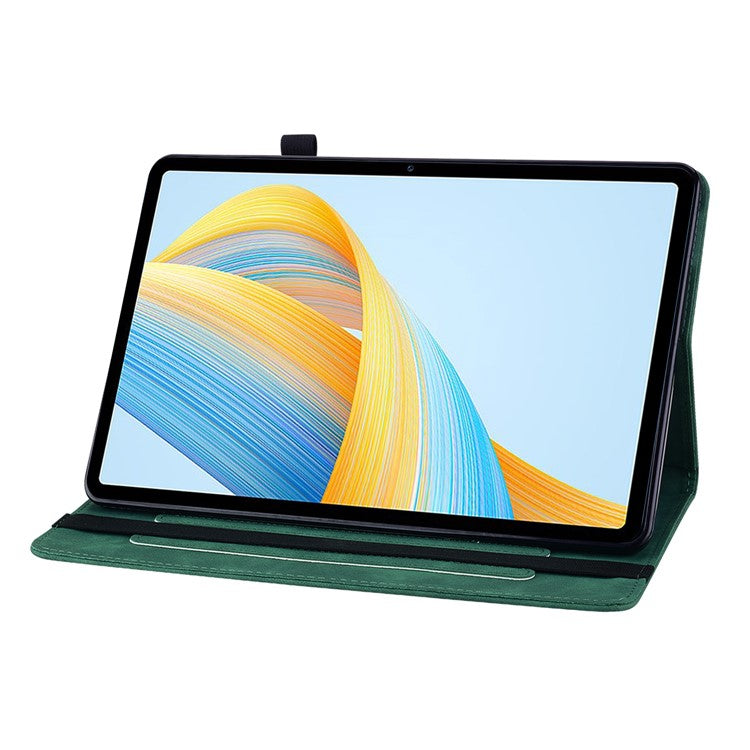 For Honor Pad V8 Pro PU Leather Stand Case Zipper Pocket Card Holder Tablet Cover with Auto Wake / Sleep - Green