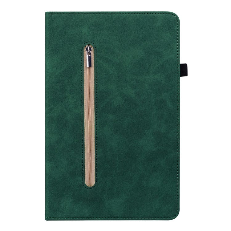 For Honor Pad V8 Pro PU Leather Stand Case Zipper Pocket Card Holder Tablet Cover with Auto Wake / Sleep - Green