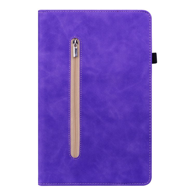 For Honor Pad V8 Pro PU Leather Stand Case Zipper Pocket Card Holder Tablet Cover with Auto Wake / Sleep - Purple