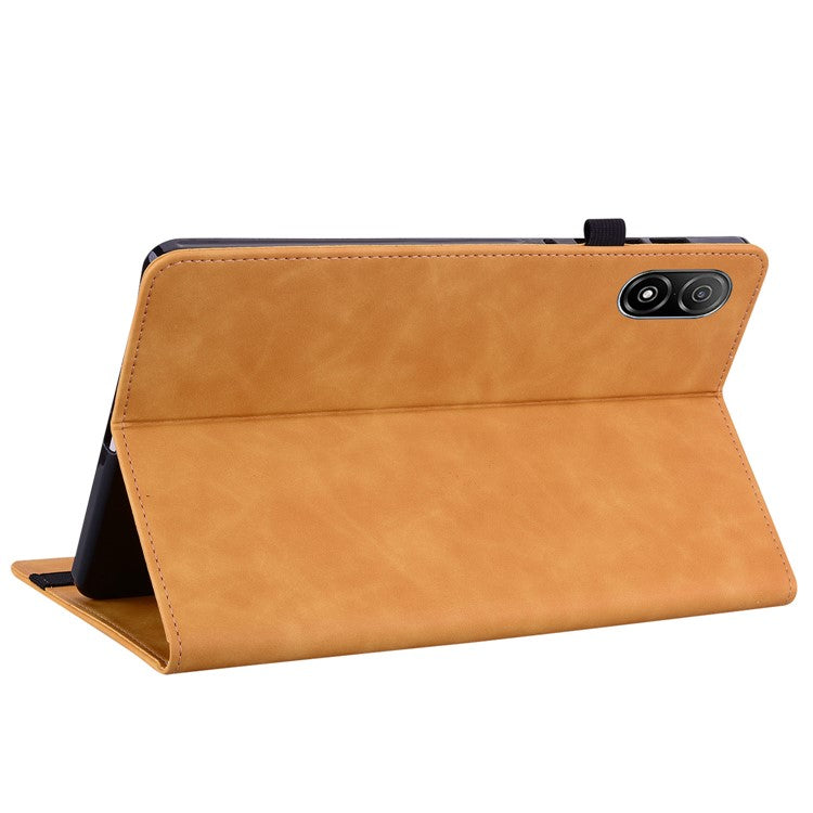 For Honor Pad V8 Pro PU Leather Stand Case Zipper Pocket Card Holder Tablet Cover with Auto Wake / Sleep - Yellow