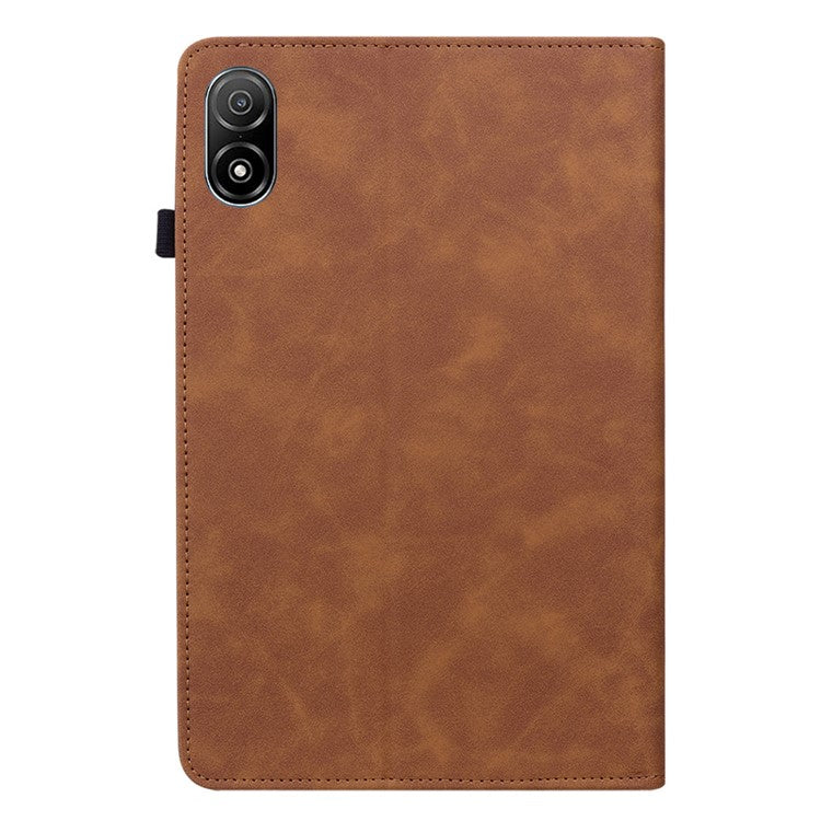 For Honor Pad V8 Pro PU Leather Stand Case Zipper Pocket Card Holder Tablet Cover with Auto Wake / Sleep - Brown