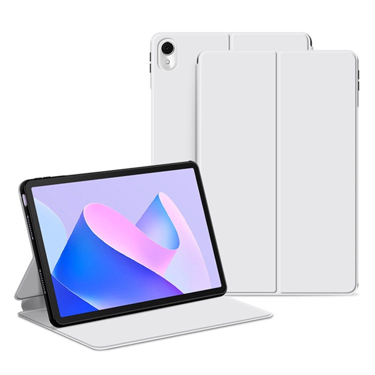 PU Leather Case for Huawei MatePad 11 (2023) Protective Flip Tablet Cover with Stand - White
