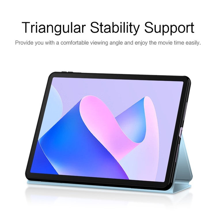 PU Leather Case for Huawei MatePad 11 (2023) Protective Flip Tablet Cover with Stand - Blue