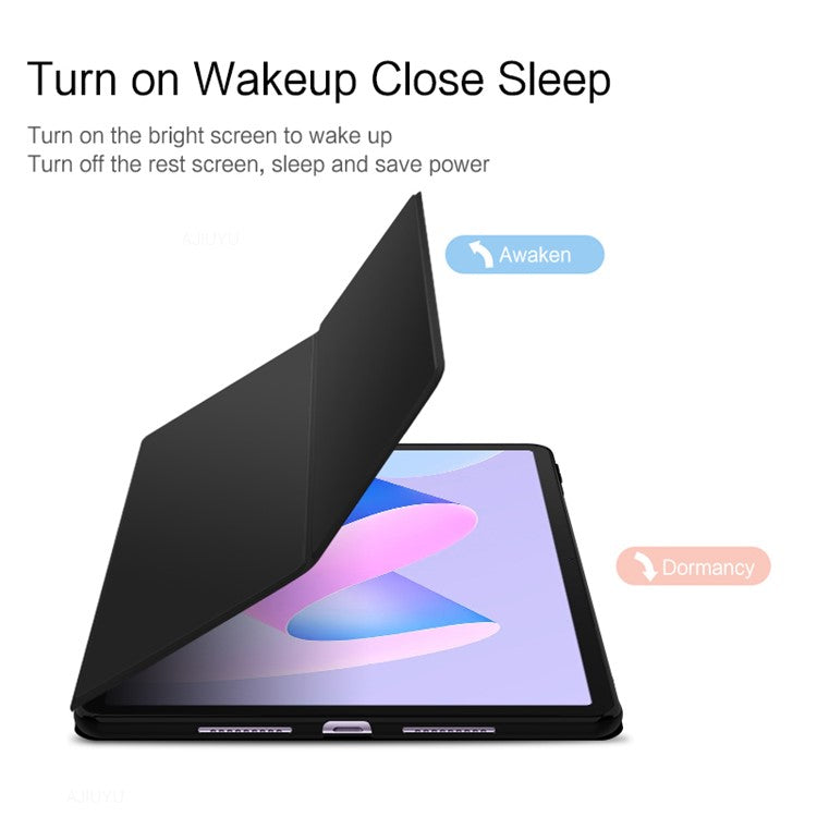 PU Leather Case for Huawei MatePad 11 (2023) Protective Flip Tablet Cover with Stand - Blue