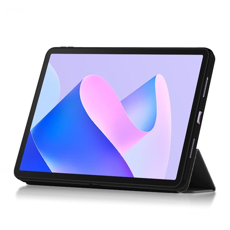 Tablet Case for Huawei MatePad 11 (2023) PU Leather TPU Trifold Stand Cover Protective Tablet Case - Black