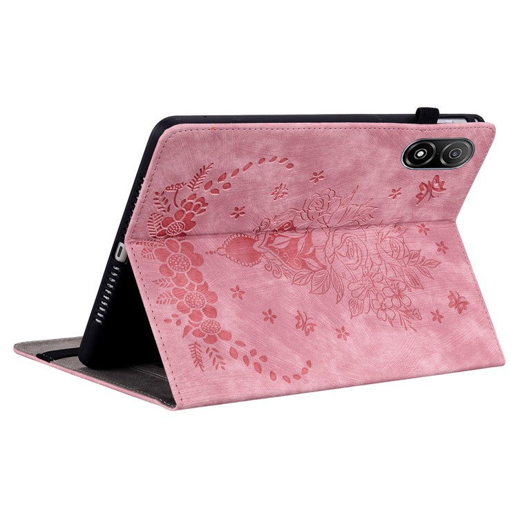 Anti-Scratch Tablet Cover For Honor Pad V8 Pro PU Leather Case Imprinted Design Stand Shell - Pink