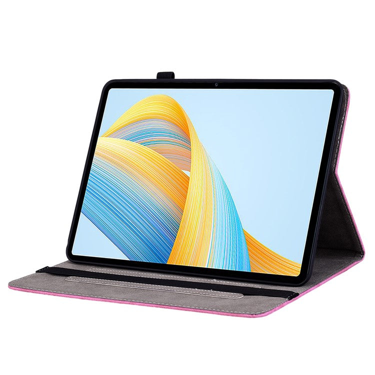 Anti-Scratch Tablet Cover For Honor Pad V8 Pro PU Leather Case Imprinted Design Stand Shell - Rose