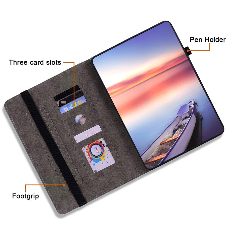 Anti-Scratch Tablet Cover For Honor Pad V8 Pro PU Leather Case Imprinted Design Stand Shell - Rose