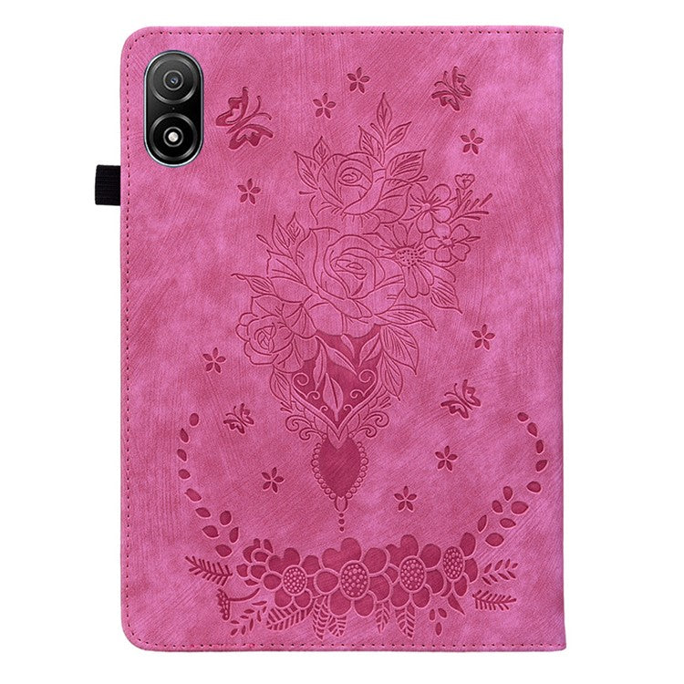 Anti-Scratch Tablet Cover For Honor Pad V8 Pro PU Leather Case Imprinted Design Stand Shell - Rose