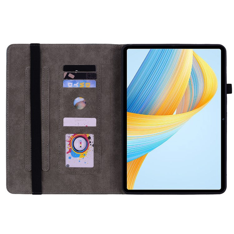 Anti-Scratch Tablet Cover For Honor Pad V8 Pro PU Leather Case Imprinted Design Stand Shell - Purple